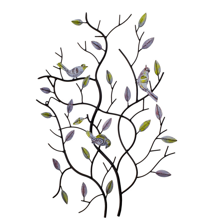 Red Barrel Studio® Leaves and Birds Perching Wall Décor & Reviews Wayfair